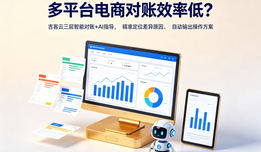 多平台电商对账效率低?吉客云三层智能对账+AI指导,精准定位差异原因、自动输出操作方案