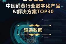 观远数据实力入选《2022中国消费行业数字化产品&解决方案TOP30》