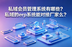 私域会员管理系统有哪些？私域的<dptag>erp</dptag>系统能<dptag>对</dptag><dptag>接</dptag>厂家么？