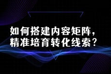 如何搭建内容矩阵，精准培育转化线索？