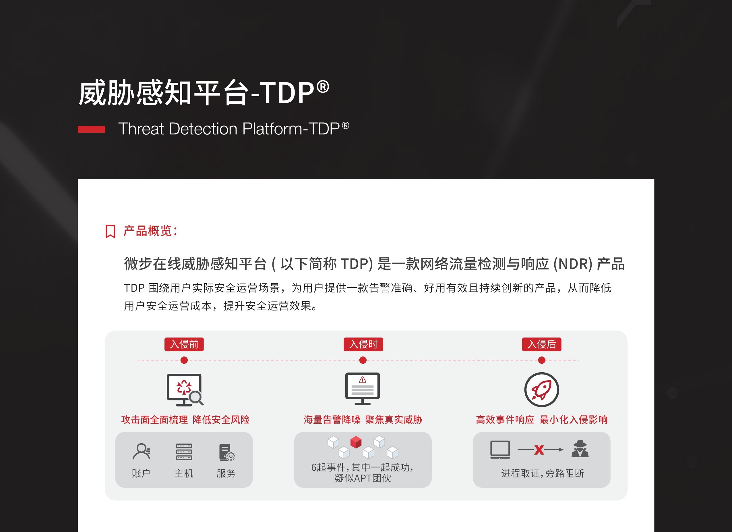 微步在线威胁感知平台TDP的功能截图
