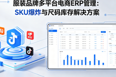 <dptag>服</dptag><dptag>装</dptag>品牌做多平台电商，<dptag>ERP</dptag>怎么管SKU爆炸和尺码库存？