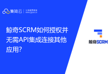 鲸奇<dptag>SCRM</dptag>如何授权并无需API集成连接其他应用？