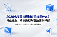 2026电商零售进销存<dptag>系</dptag><dptag>统</dptag>是什么？行业概念、功能选<dptag>型</dptag>与落地案例详解