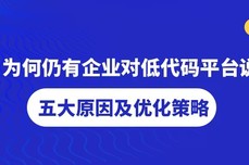 在企业数字化转型进程中，低代码平台可能只是其中的一个选择，但是毫无疑<dptag>问</dptag>，它是一个有着巨大潜力的选择。