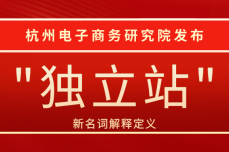 杭州电子商务研究院发布“独立站”新名词解释