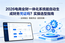 2026电商业财一体化<dptag>系</dptag><dptag>统</dptag>能自动生成财务凭证吗？实操选<dptag>型</dptag>指南