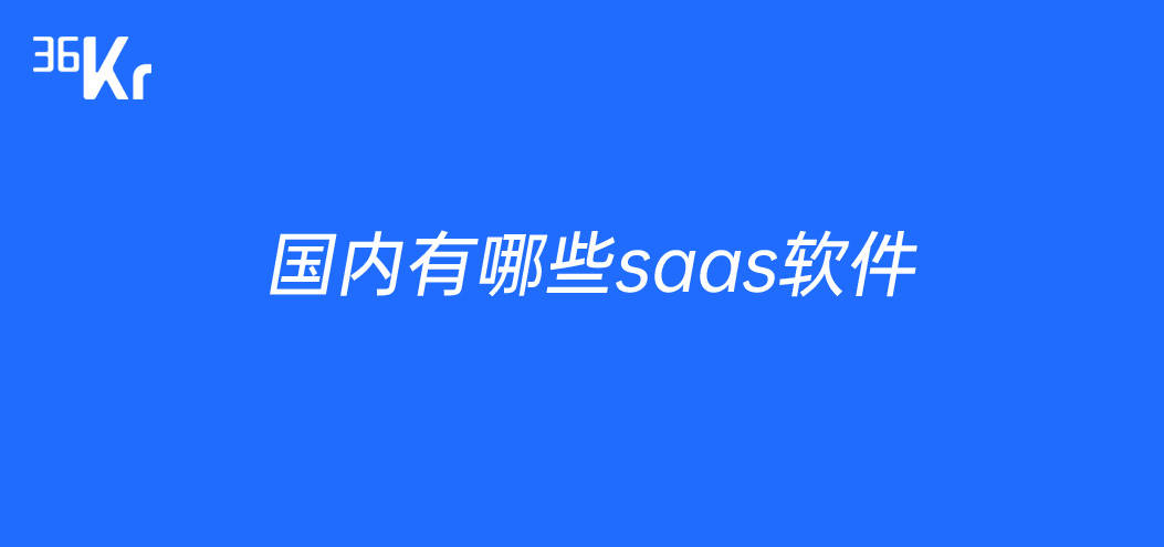 国内有哪些saas软件