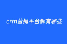 <dptag>crm</dptag>营销平台都有哪些