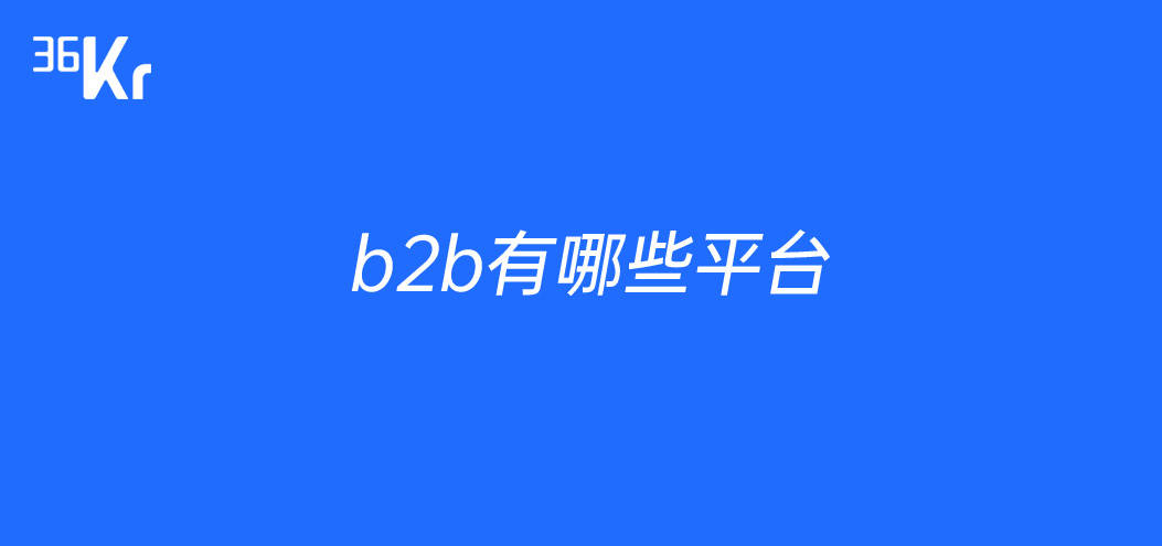 b2b有哪些平台