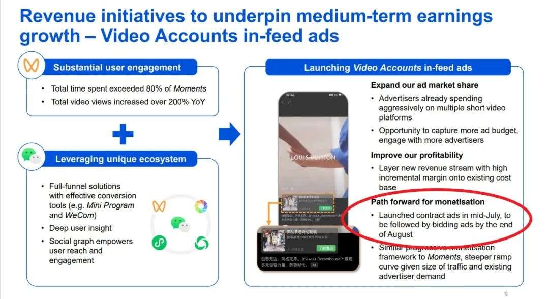 腾讯Q2财报：视频号商业化加速，竞价信息流广告已内测