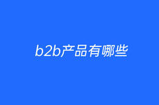 b2b產(chǎn)品有哪些