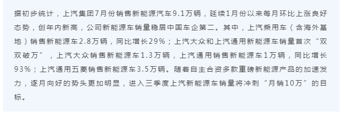 蔚来破2万台新高，小鹏重返万辆，7月车企销量一览