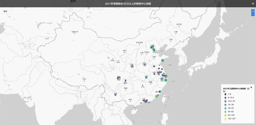 所有门店的位置地图，可以交互式纵览全局以及个体情况，可以来极海制作在线地图