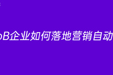 ToB企业如何<dptag>落</dptag><dptag>地</dptag>营销自动化