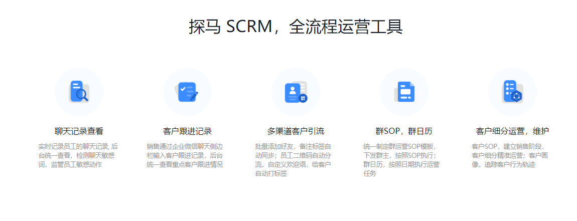 探马SCRM的功能截图