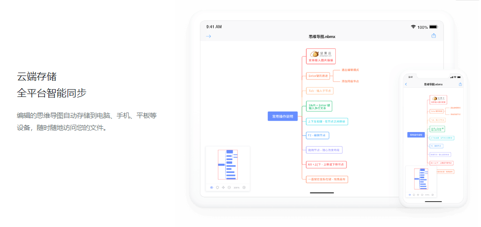 坚果云思维导图的功能截图