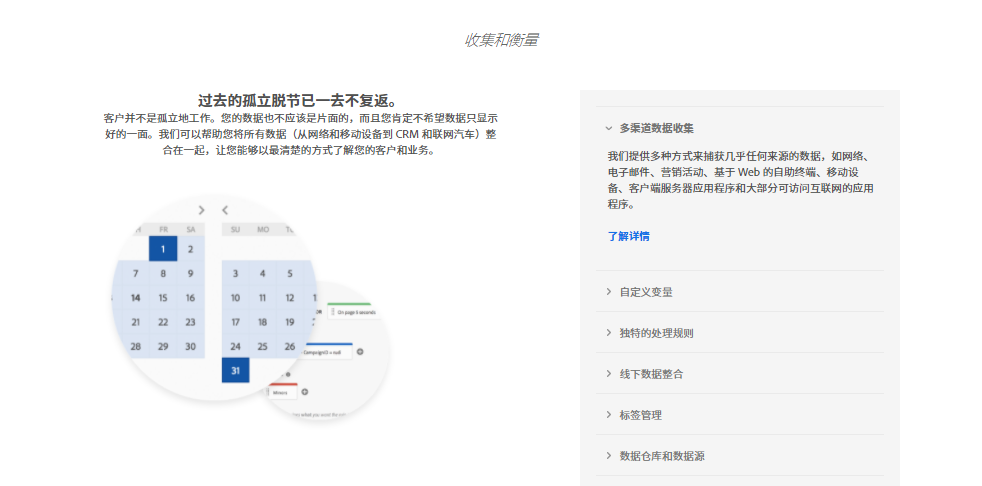 Adobe Analytics的功能截图