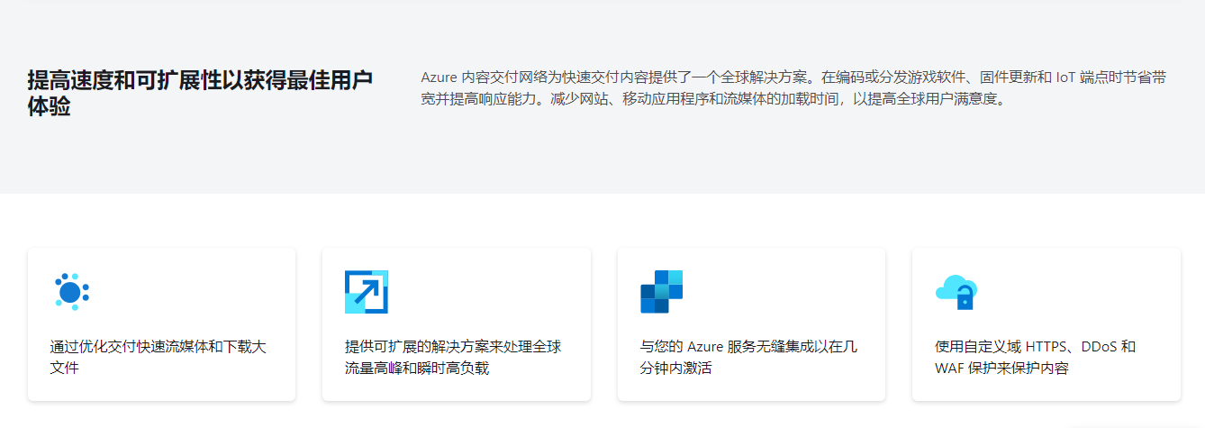 微软Azure CDN的功能截图