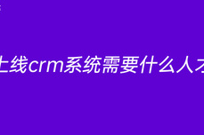 上线<dptag>crm</dptag>系统需要什么人才