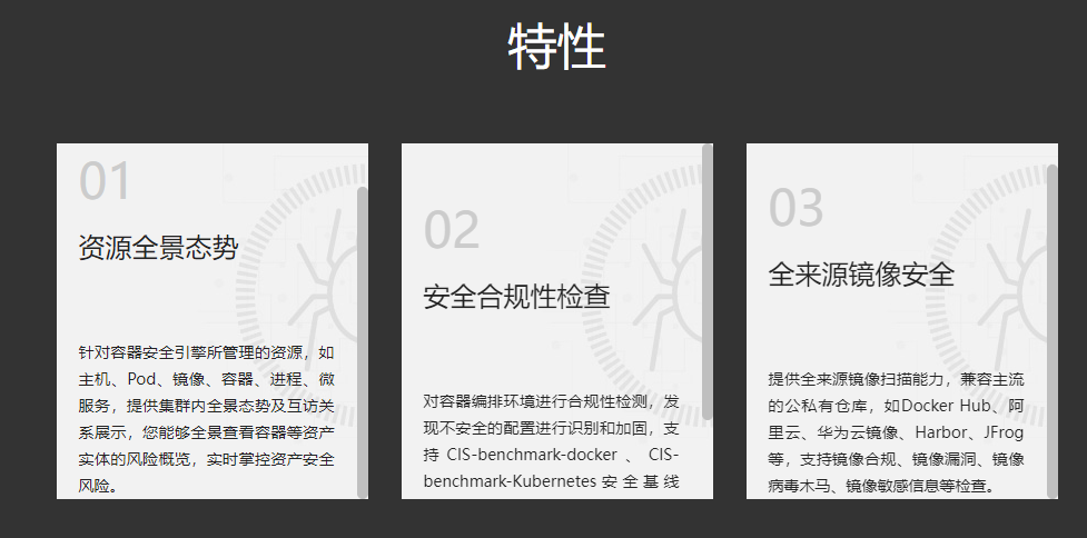 容器安全管理系统的功能截图