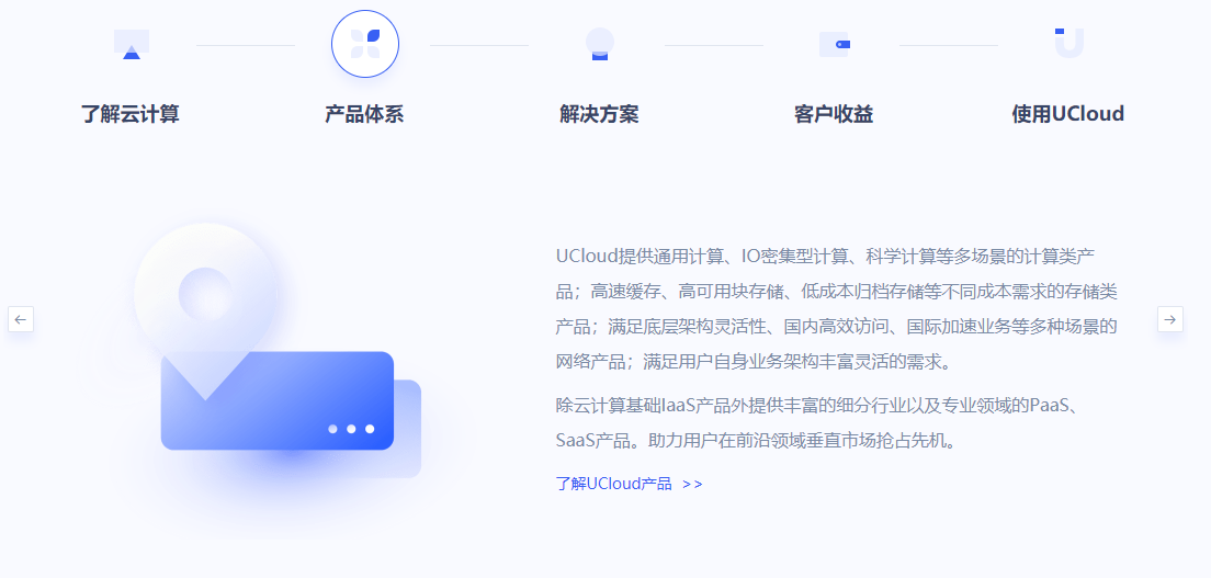 UCloud优刻得的功能截图