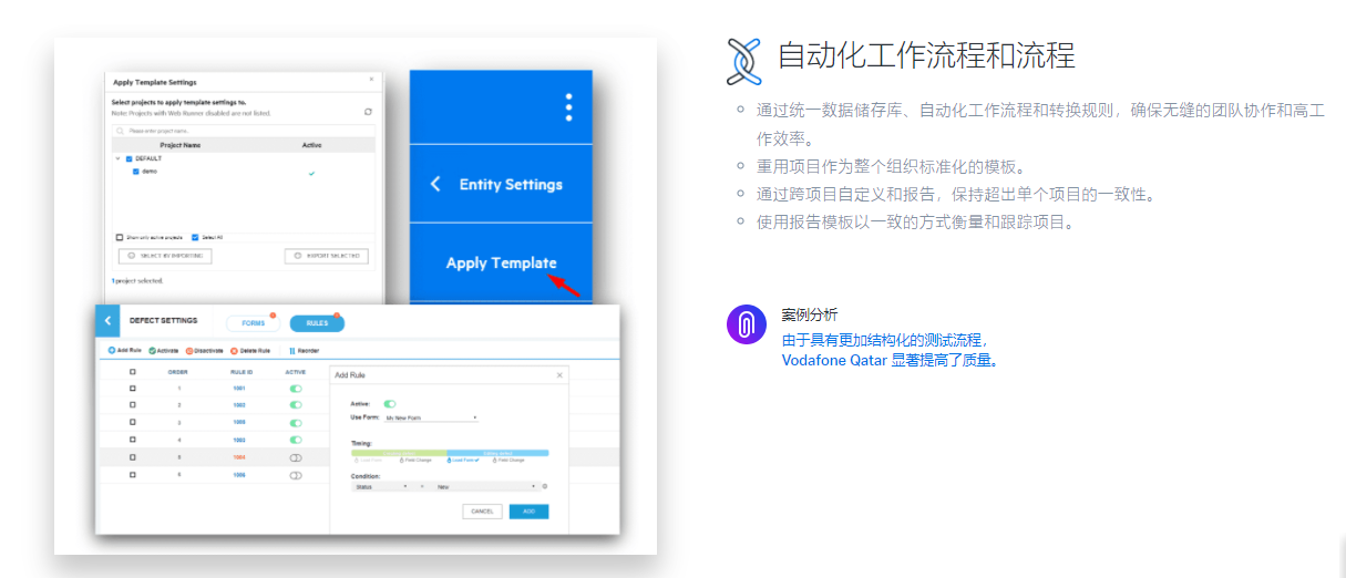 Micro Focus ALM的功能截图