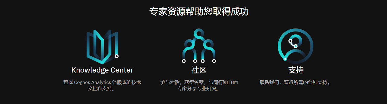 IBM Cognos Analytics的功能截图