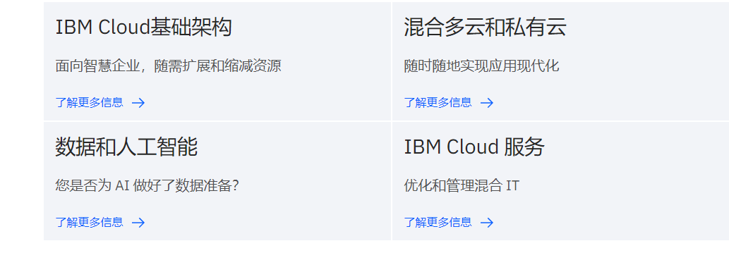 IBM Cloud的功能截图