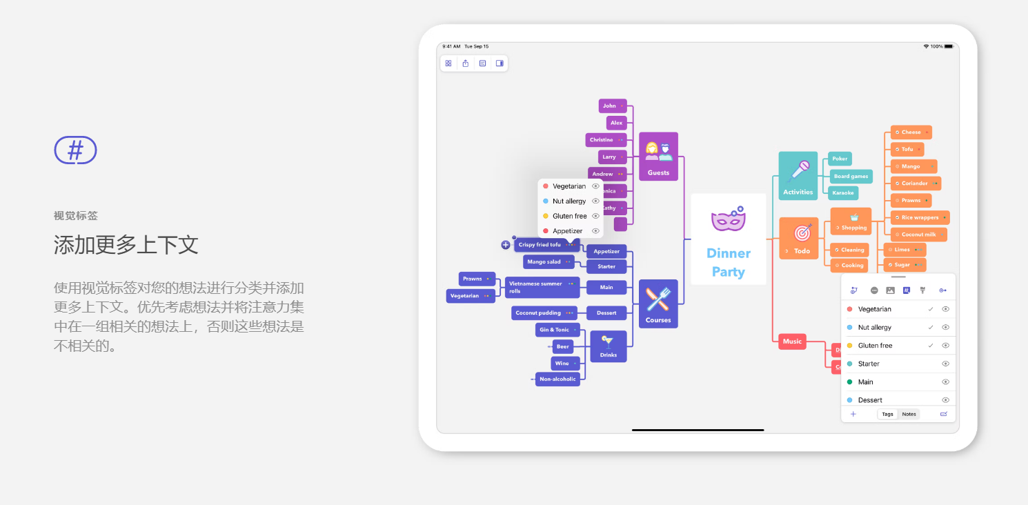 MindNode的功能截图