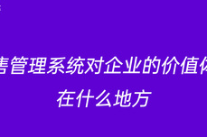 销售<dptag>管</dptag><dptag>理</dptag><dptag>系</dptag><dptag>统</dptag>对<dptag>企</dptag><dptag>业</dptag>的价值体现在什么地方