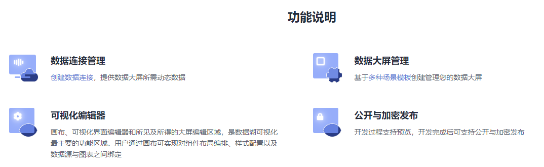 华为云-数据可视化的功能截图