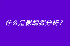 什么是影响者<dptag>分</dptag><dptag>析</dptag>？