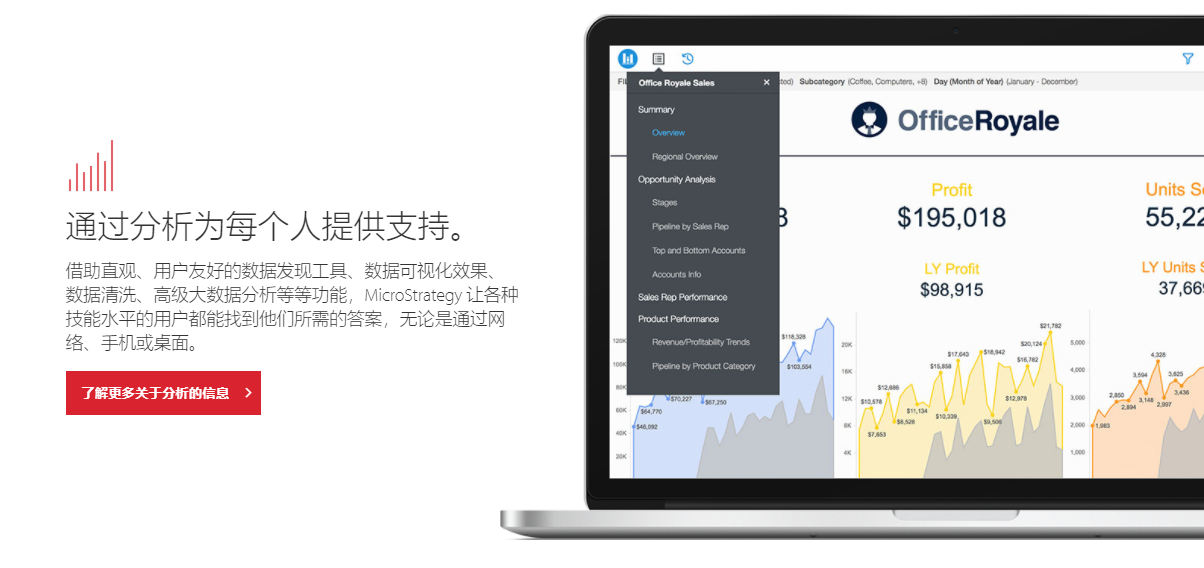 MicroStrategy的功能截图