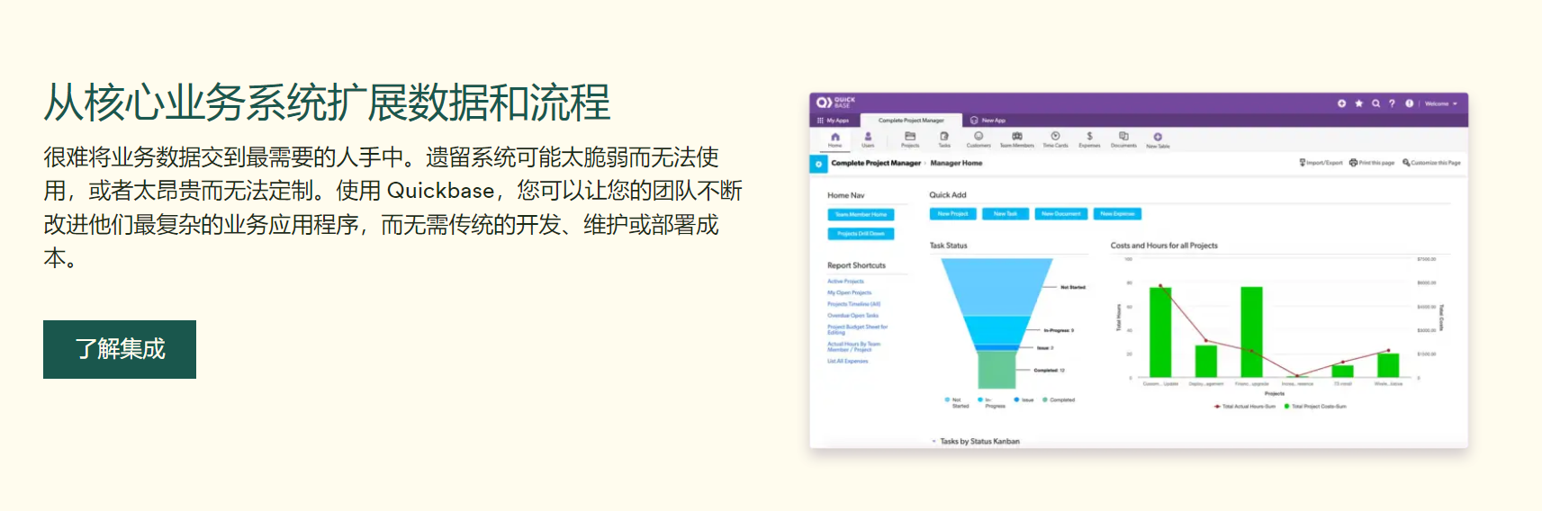 Quickbase的功能截图