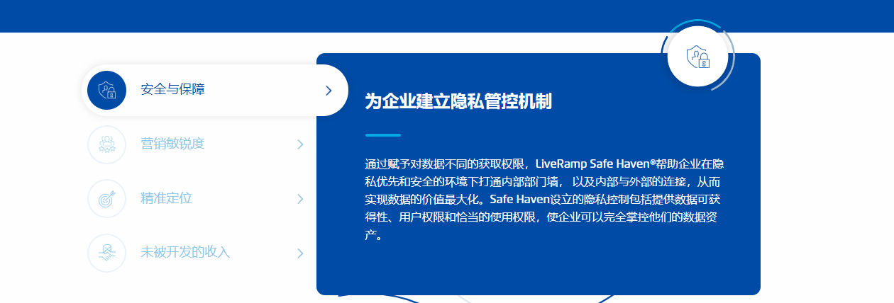 LiveRamp Safe Haven的功能截图