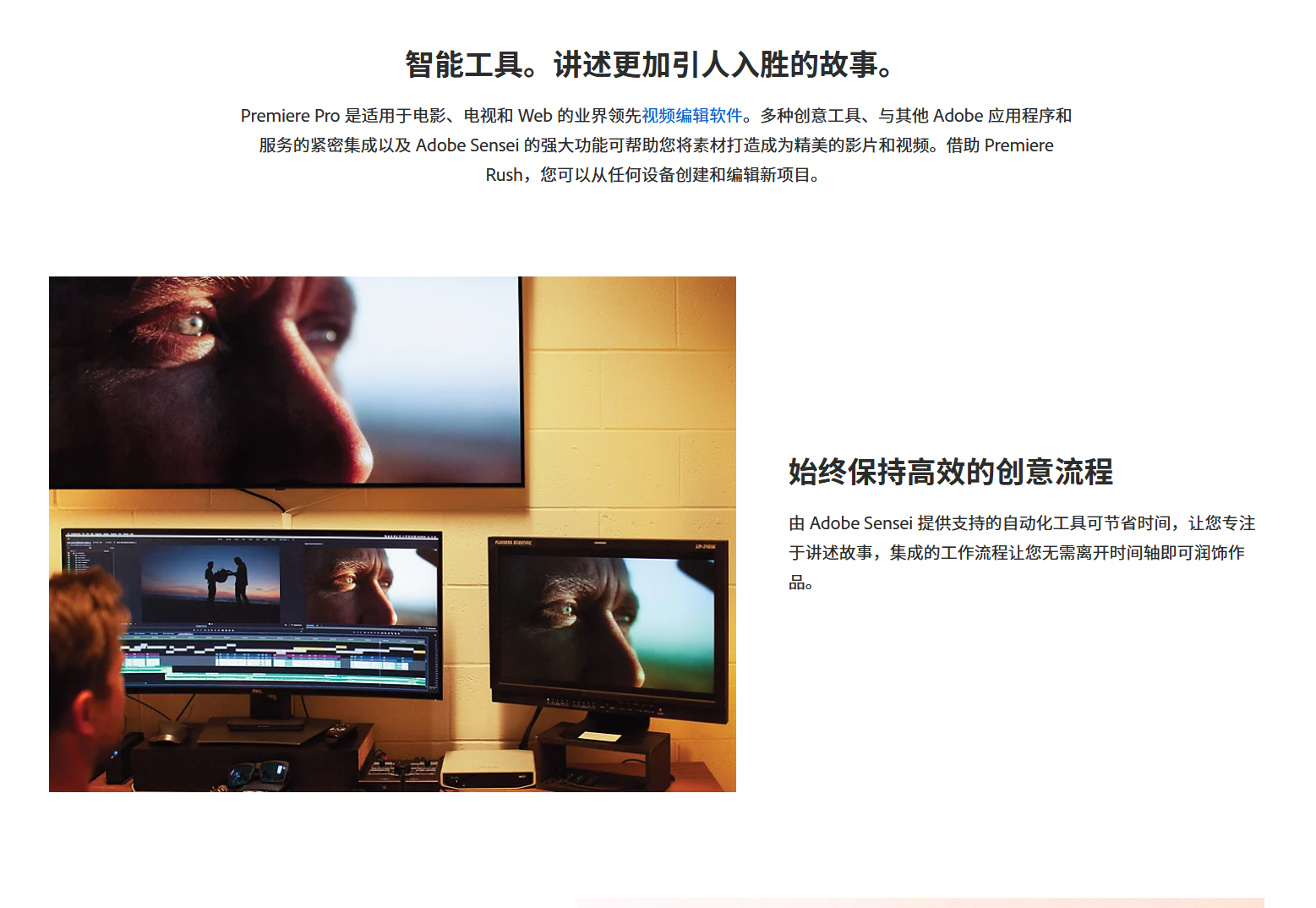 Adobe Premiere Pro的功能截图