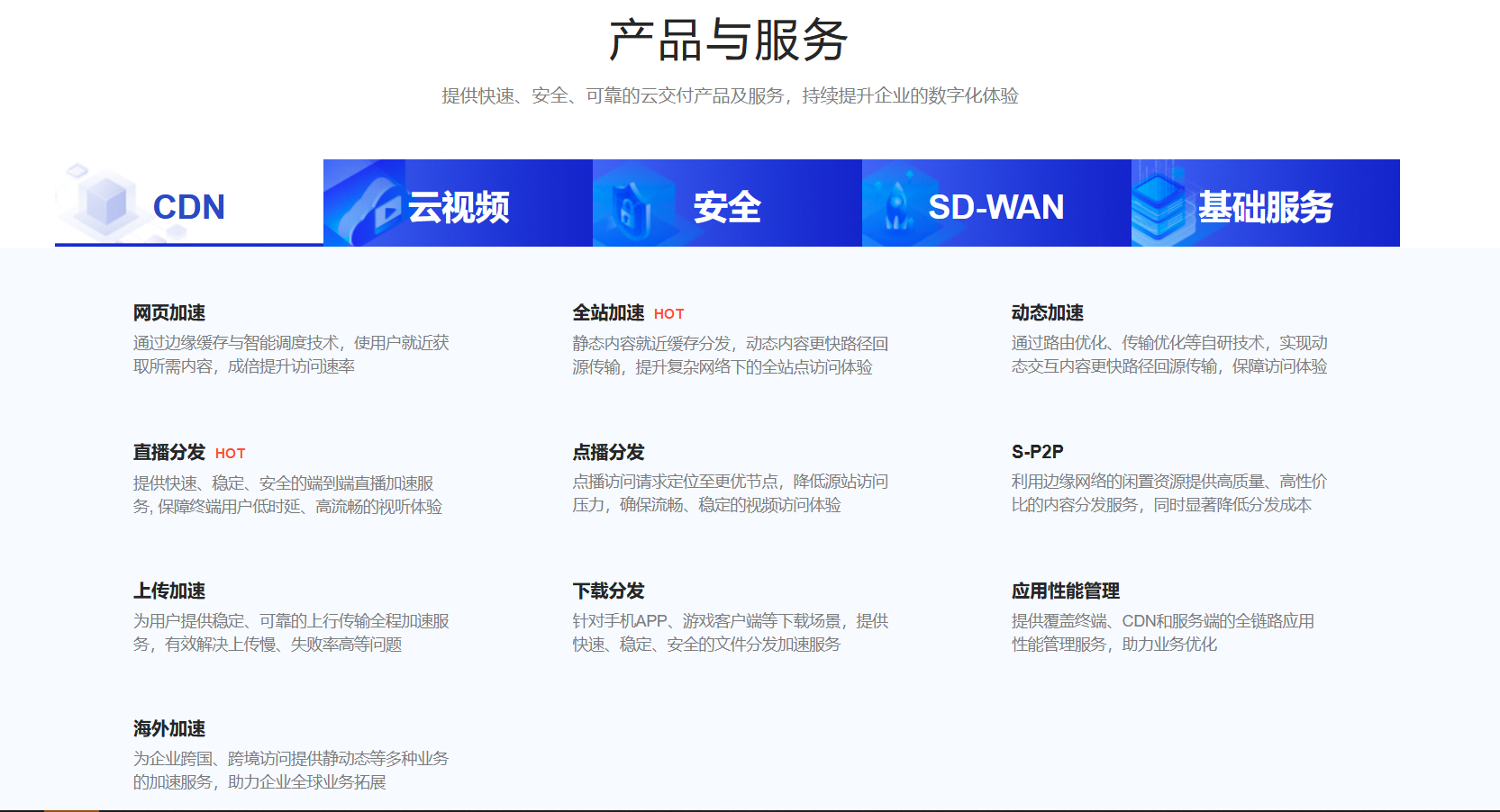 网宿科技的功能截图