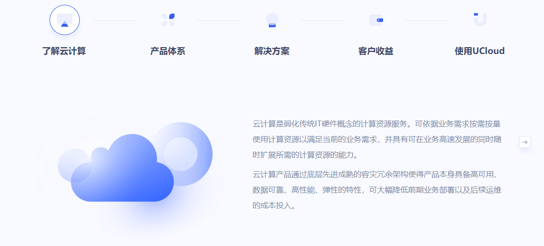 UCloud优刻得的功能截图