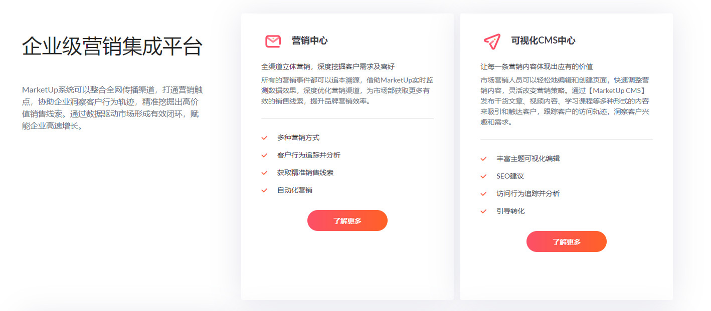 MarketUP的功能截图