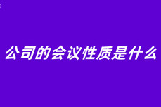 公司的会议性质是什么