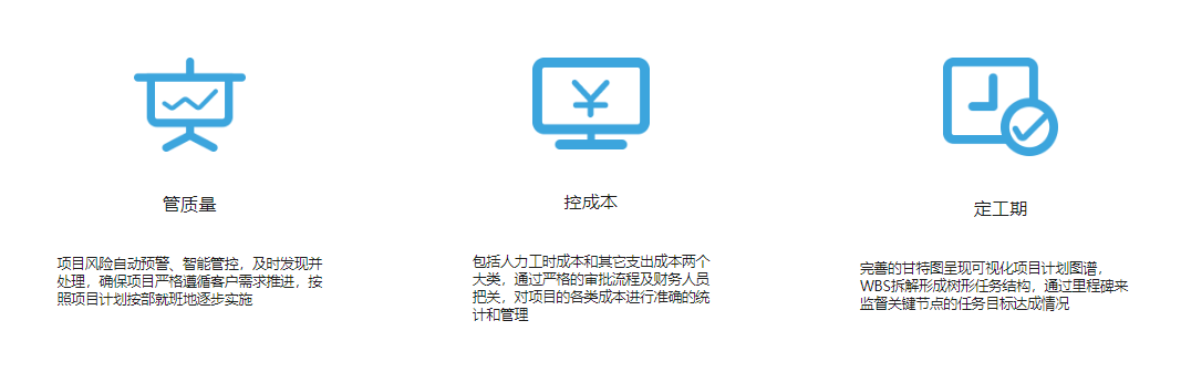 YOP有谱项目管理的功能截图