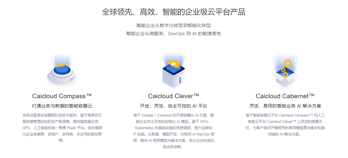 才云Caicloud的功能截图