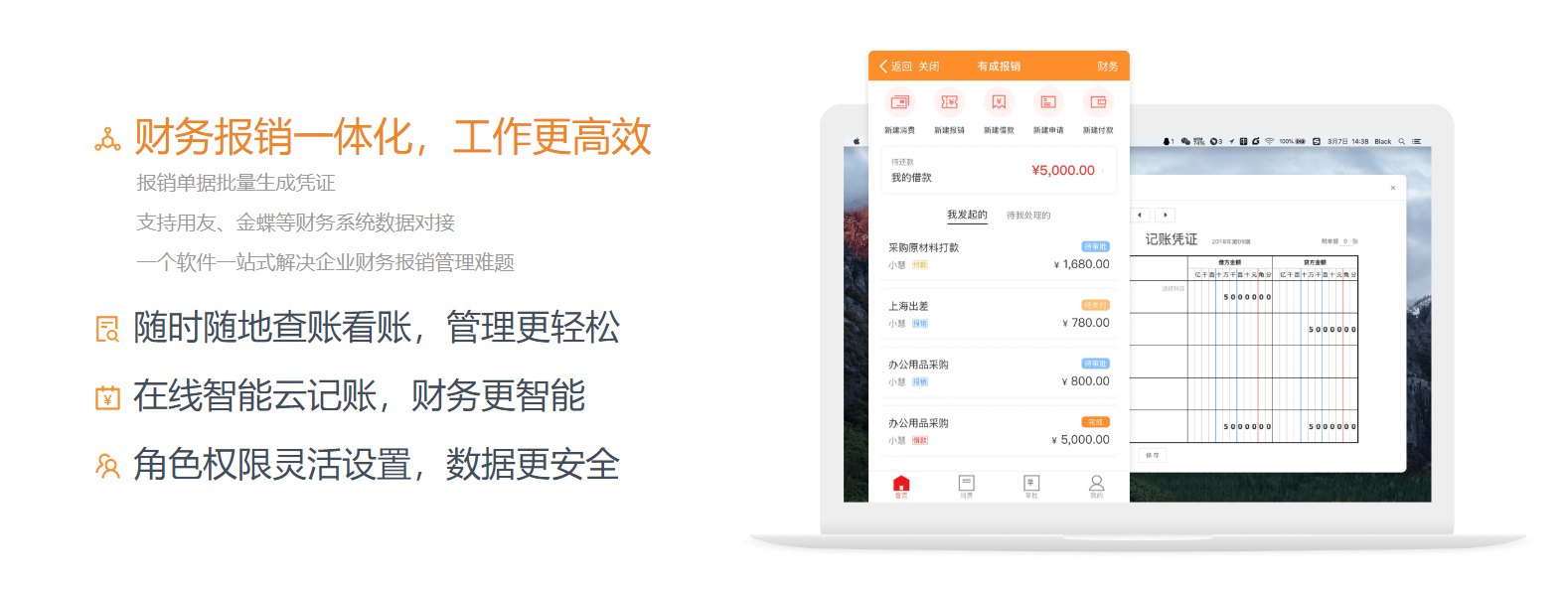 有成财务的功能截图