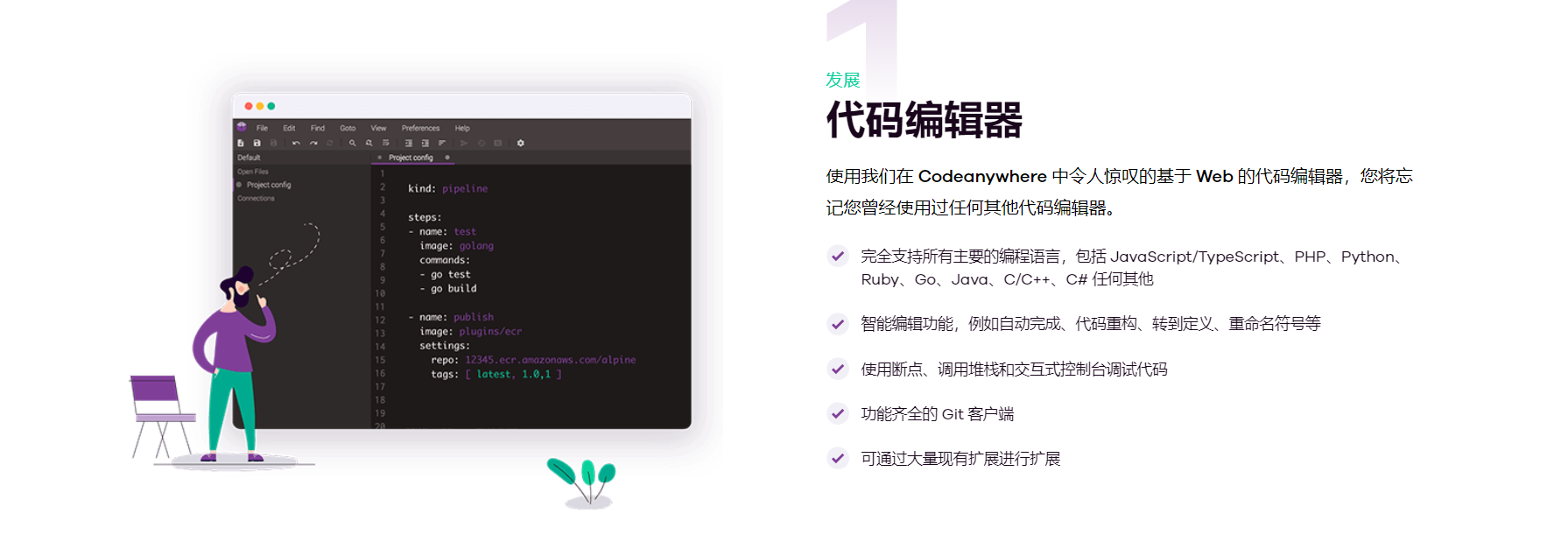 Codeanywhere的功能截图