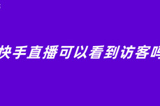 快手直播可以看到<dptag>访</dptag>客吗