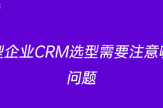 大型企业CRM选型需要注意哪些<dptag>问</dptag>题