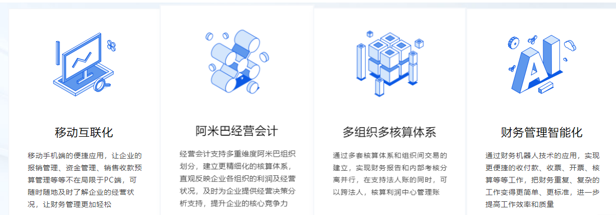 金蝶财务云的功能截图