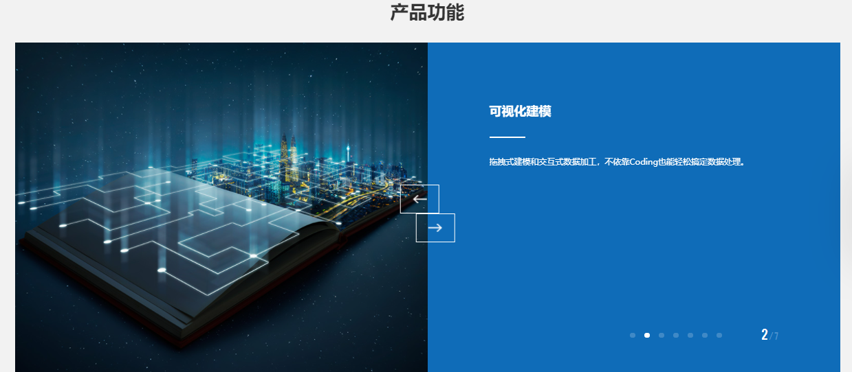 国双智能可视分析平台的功能截图